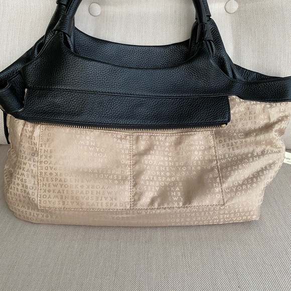 EUC Kate Spade New York black pebble leather zip closure handbag - Picture 9 of 14